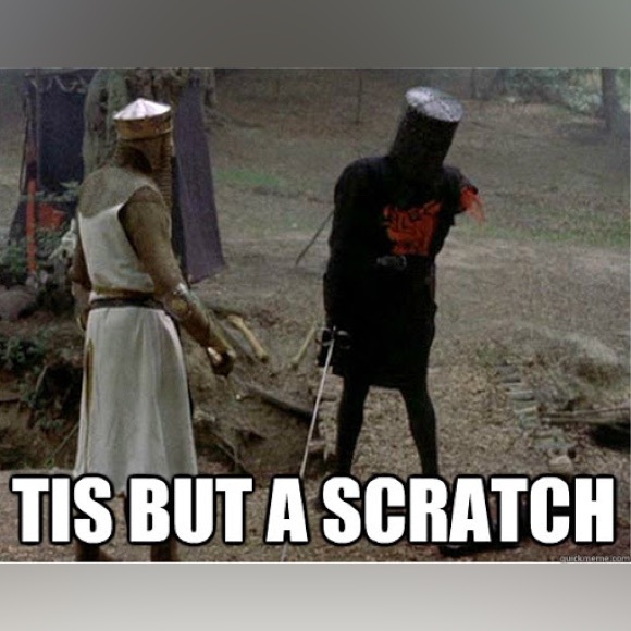 Item has damage that was called out. Stain/hole/pull/flaw. Buyer aware. - Picture 1 of 1